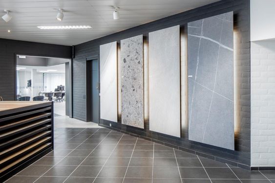 tile collections in tile showroom